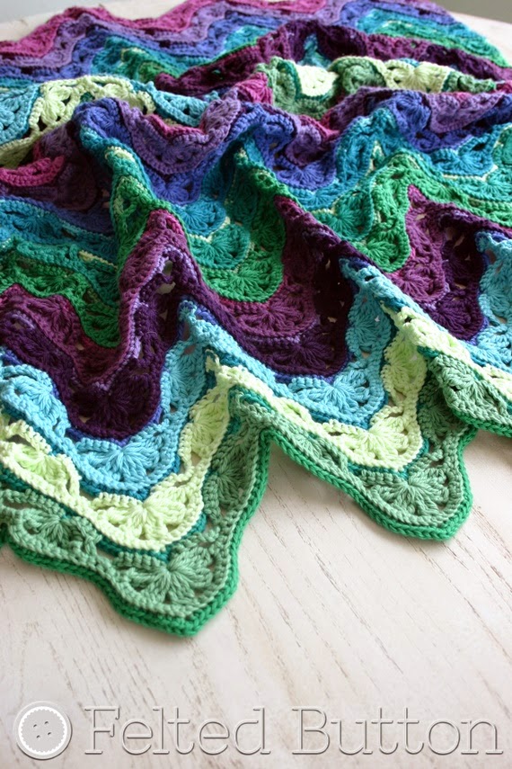 Brighton Blanket -- free crochet pattern by Susan Carlson of Felted Button