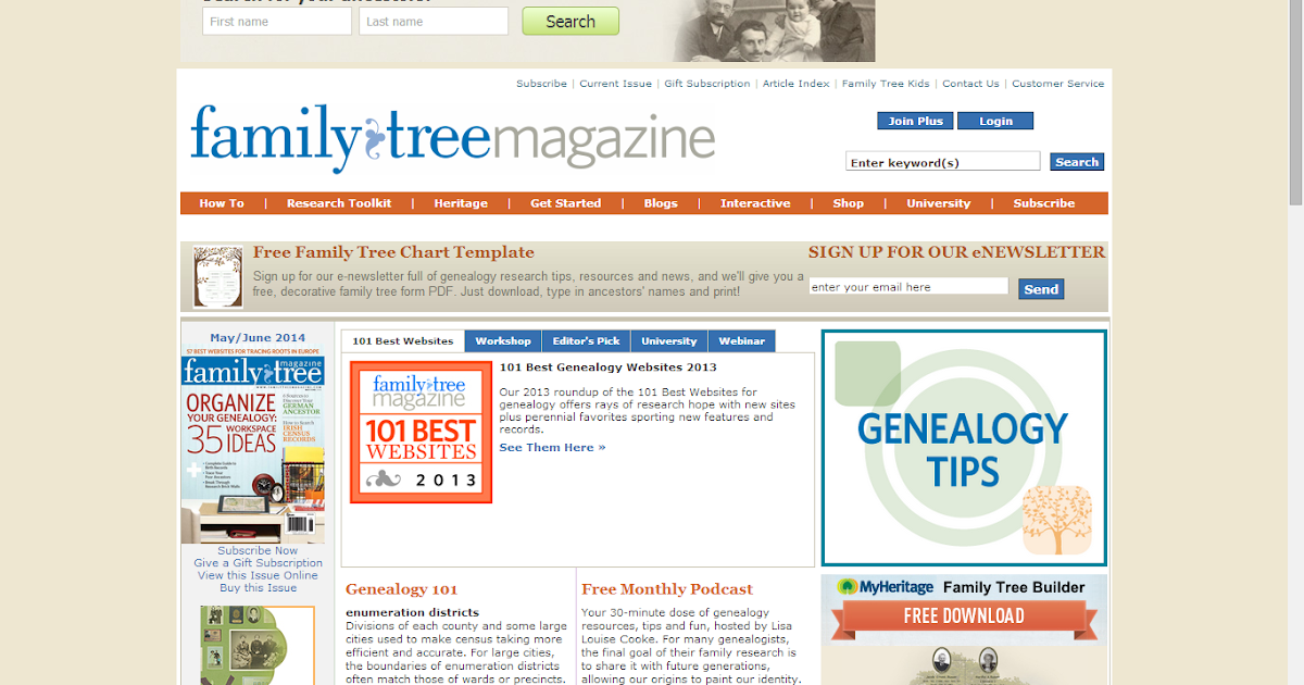 genea musings family tree magazine highlights best 101 genealogy websites for 2014