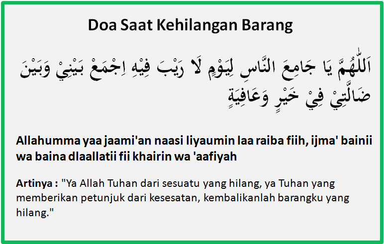 doa mencari barang hilang dengan bacaan sederhana