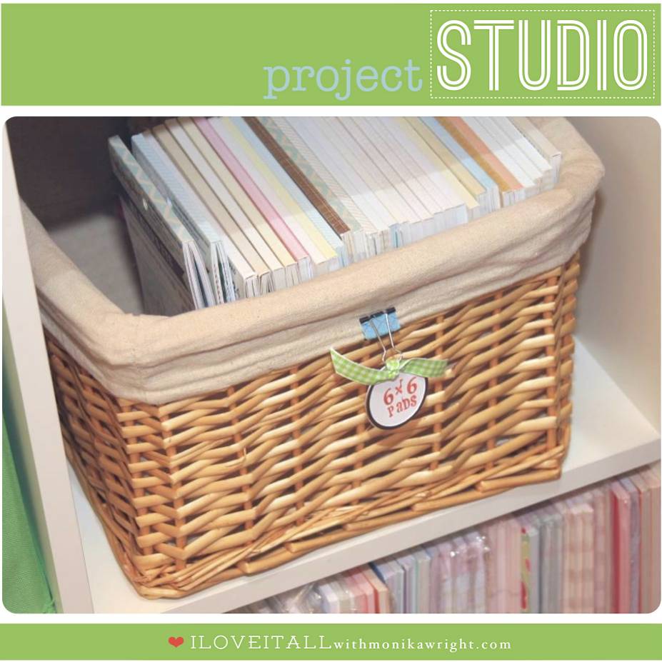 projectSTUDIO 6x6 paper pad storage