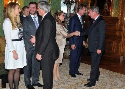 Grand Duke Henri, Grand Duchess Maria Teresa, Grand Duke Guillaume and Hereditary Grand Duchess Stéphanie hosted a New Year reception