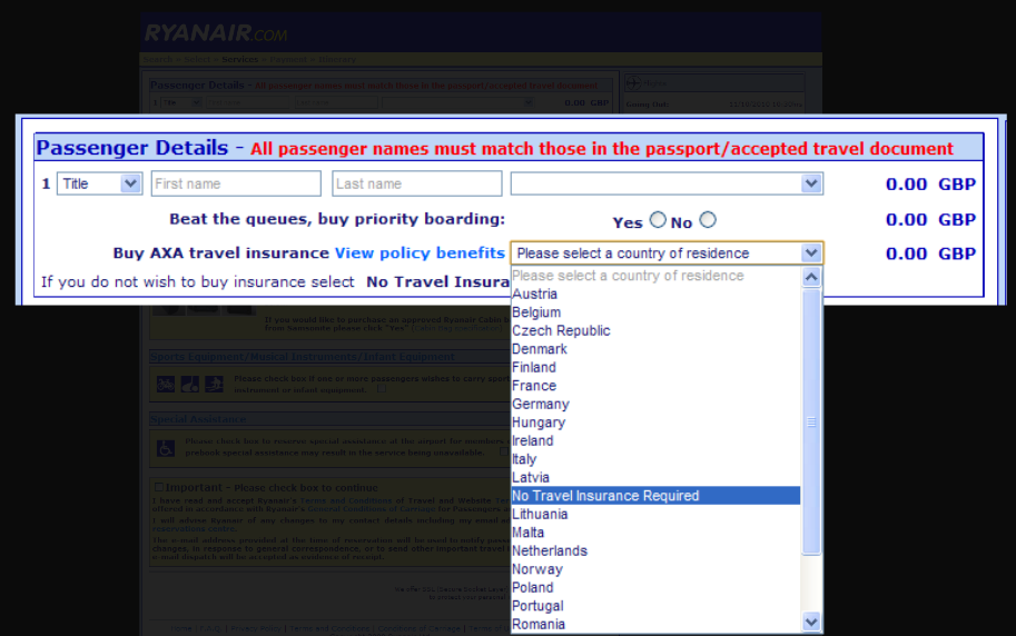 Ryanair Travel Insurance Policy Ryanair Travel Insurance Policy