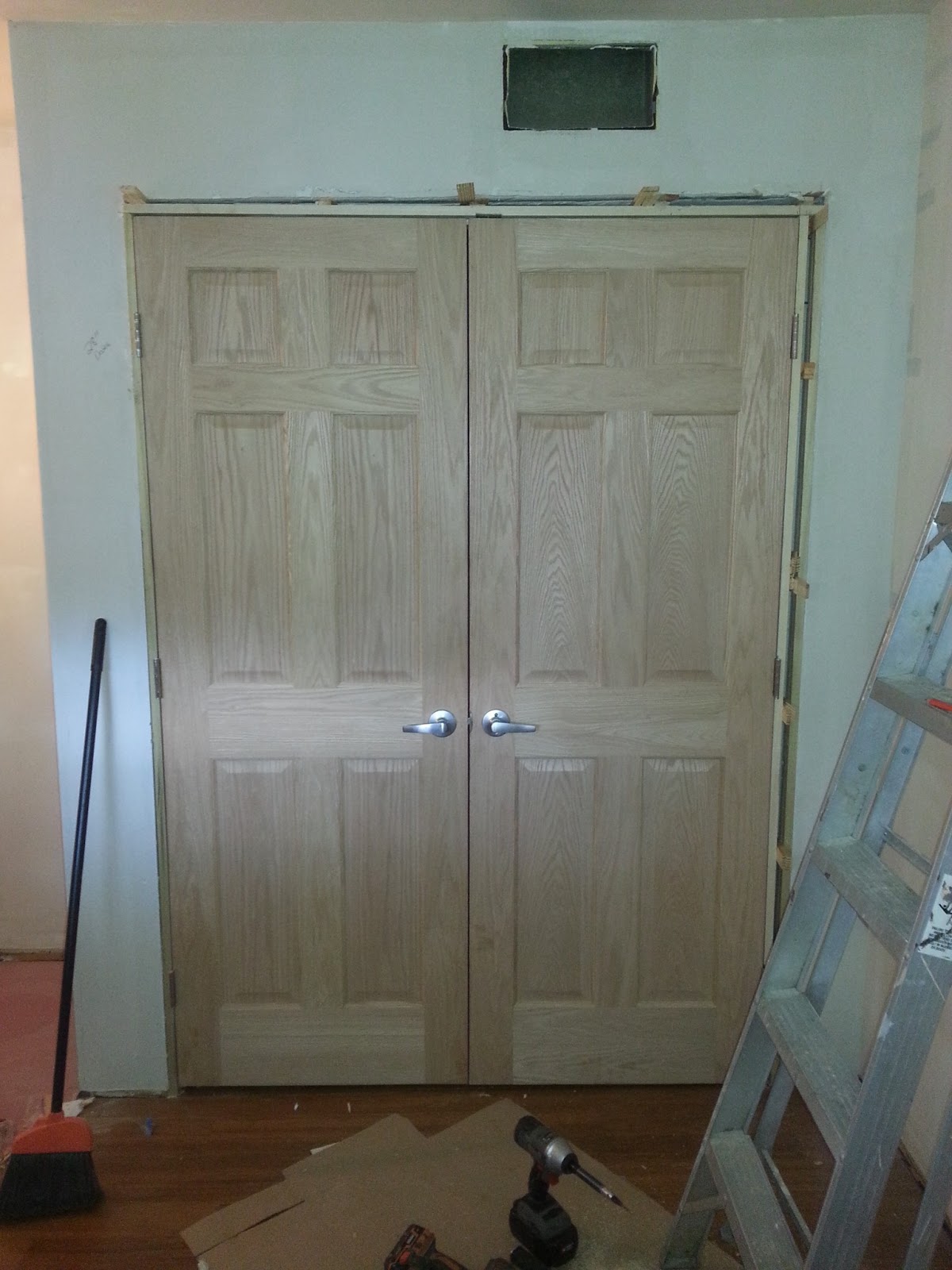 Custom Solid core doors FINISHED WALLS