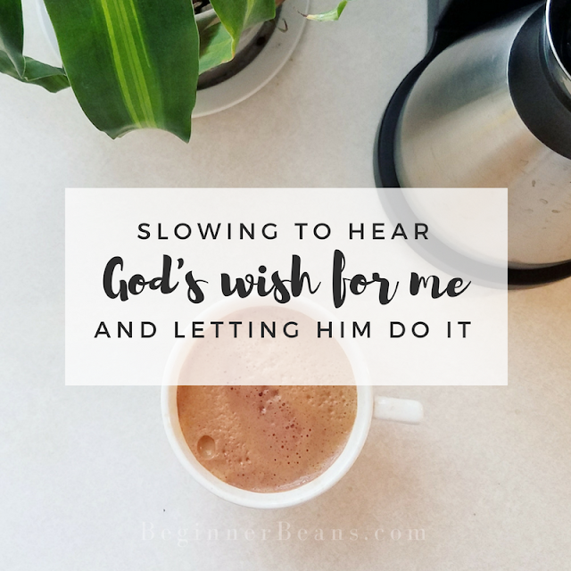 I heard God say: "Every time you procrastinate on writing that message I've been scripting into your heart and every time you say 'but this calling isn't a real thing for me to do,' it's like My wish for You isn't coming true."