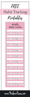  Free Habit Tracker Printables For Tracking Weekly Habits www.MalenaHaas.com