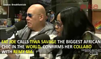 Tiwa Savage is the Biggest African Chic in the World - U.S Rapper, Fat Joe Reveals