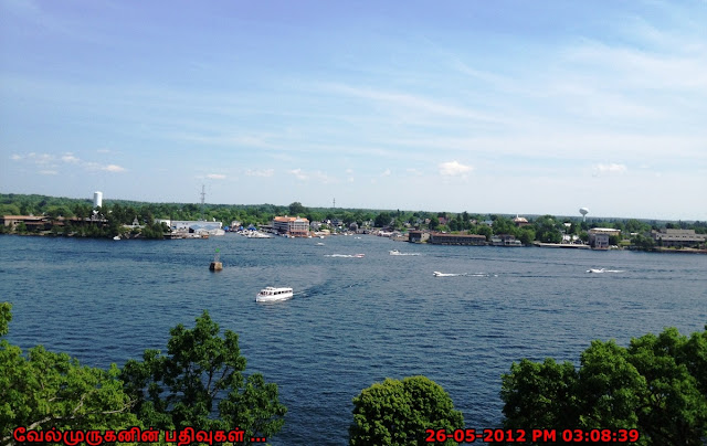 Aerial view from Boldt Castle - Thousand Islands