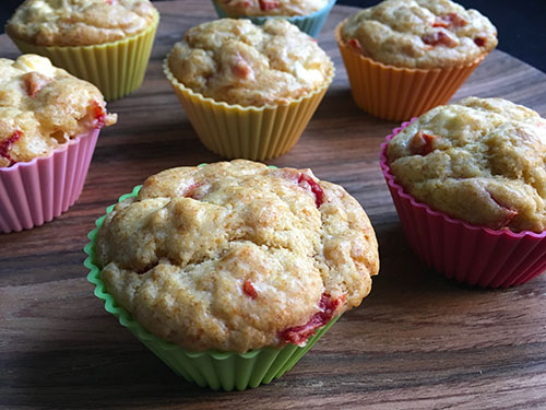 Muffins de pimientos y queso feta