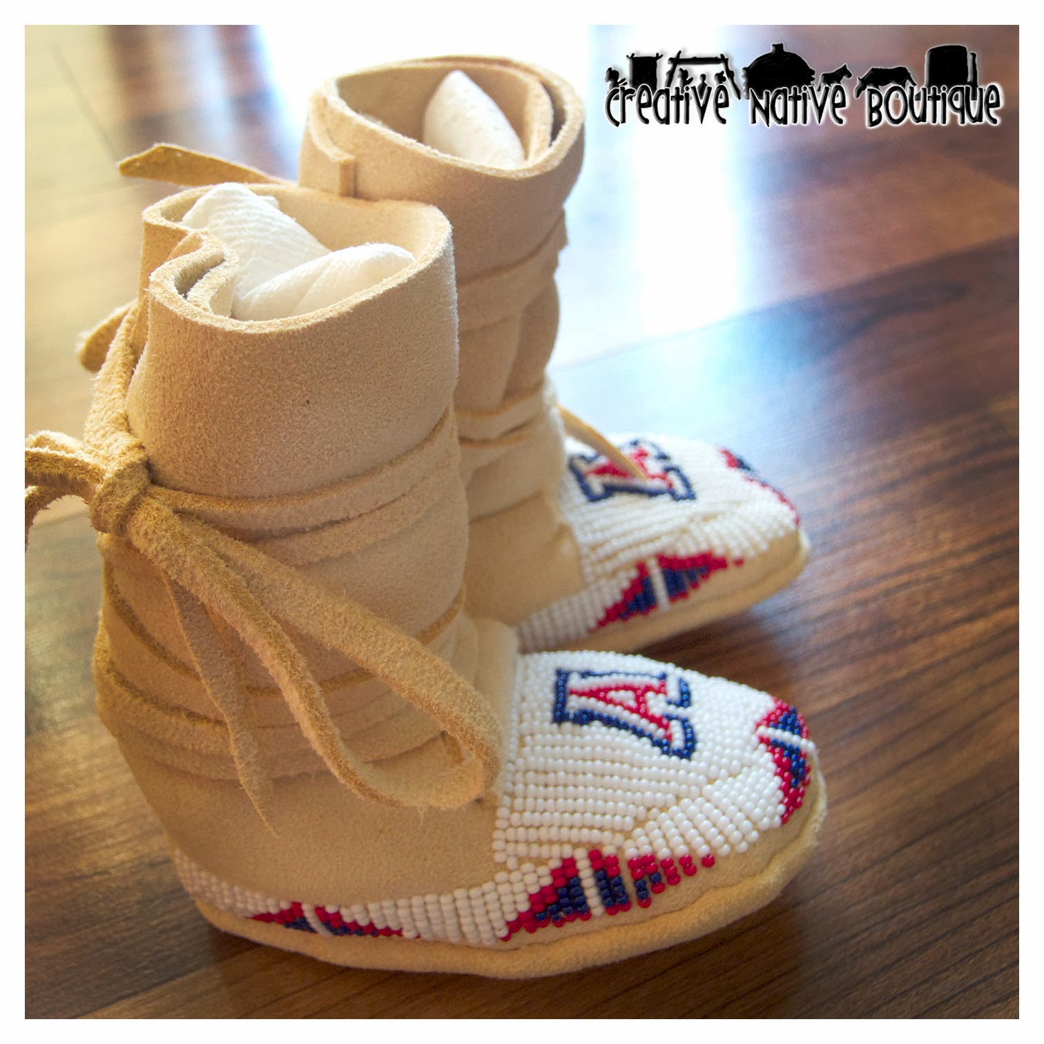 Creative Native Boutique Custom Hightop Baby Moccasins