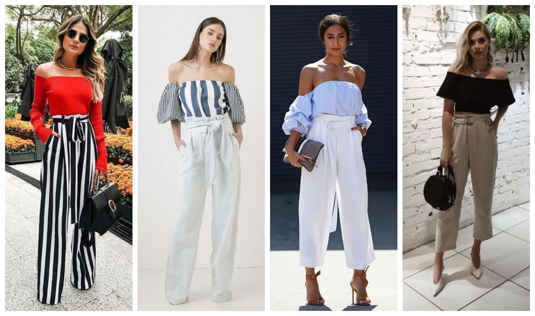 calça clochard com cropped