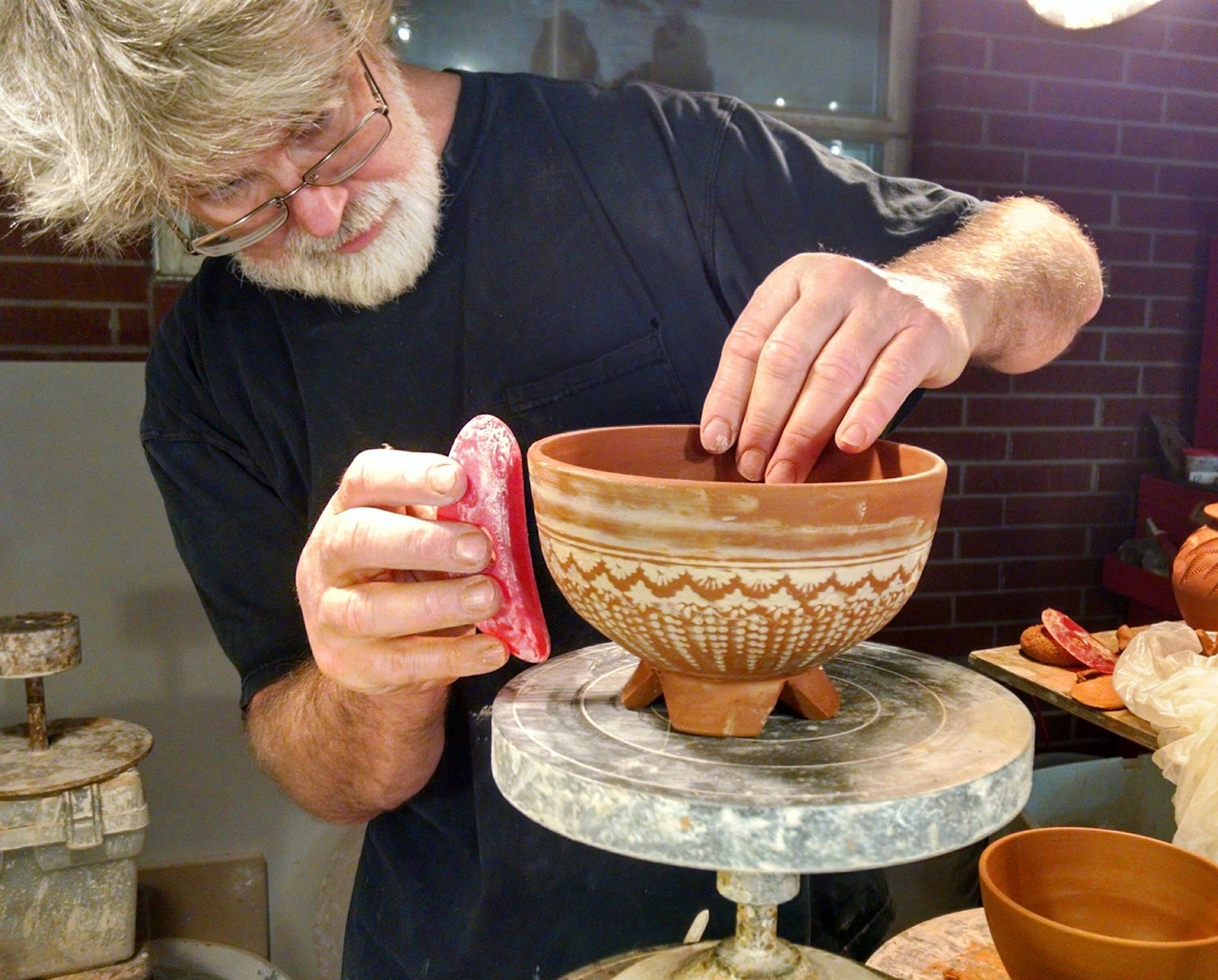 meesh's pottery Global Clay Day at the NC Pottery Center