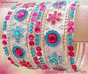 Beautiful fancy bangles for brides 2014