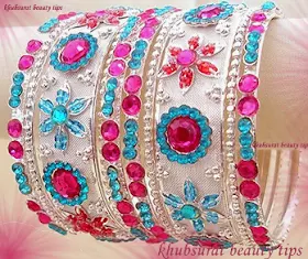 Beautiful fancy bangles for brides 2014