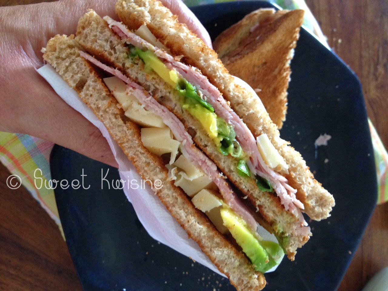 Le Club sandwich jambon et avocat