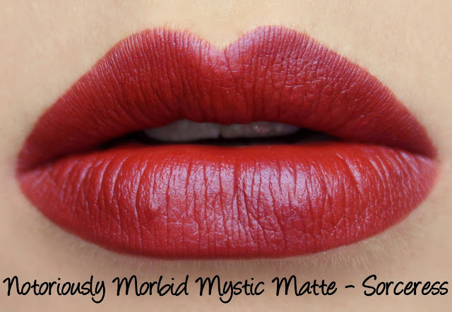 Notoriously Morbid Mystic Matte Lipstick - Sorceress Swatches & Review