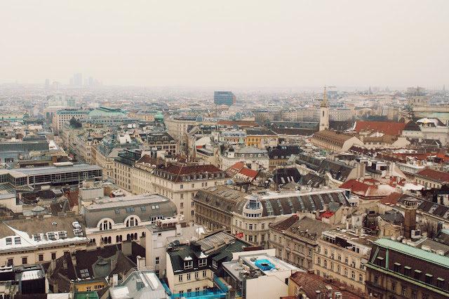 Views from the South Tower of St Stephen's, Vienna