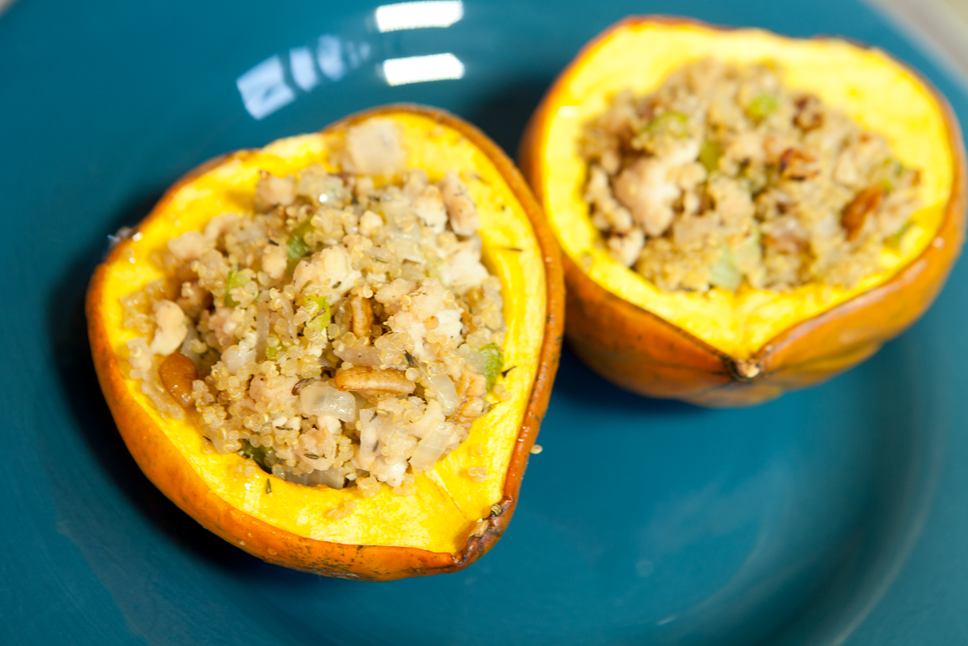 Quinoa and Chicken Stuffed Acorn Squash Lake Shore Lady