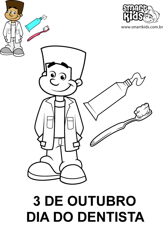 Desenhos Dia do Dentista para Colorir e Imprimir - Mundinho da Criança