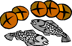 loaves fishes fish clipart miracle matthew clip five john jesus feeding cliparts chapter gospel archangel michael them cartoon give something