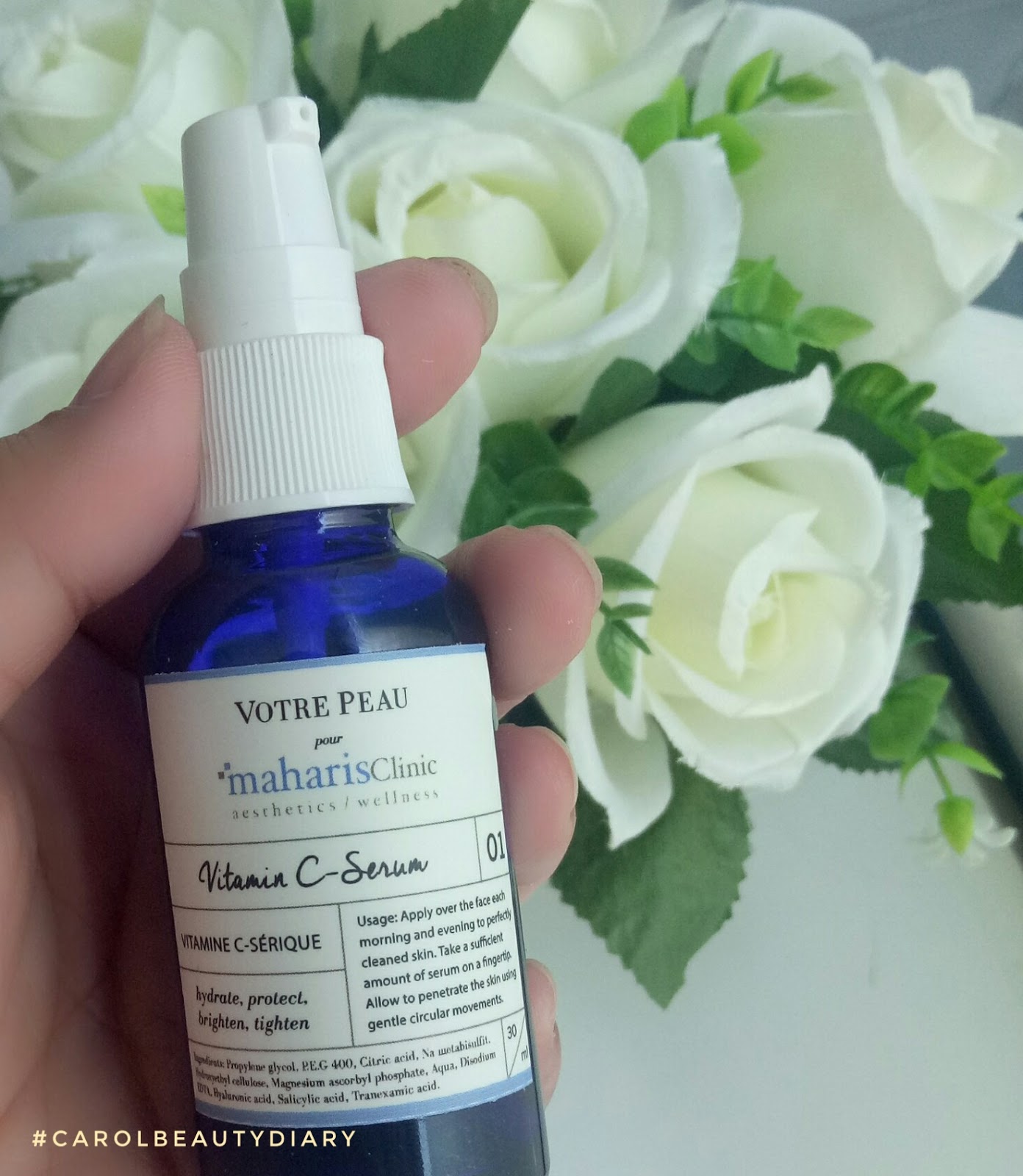 Carol Beauty Diary Review Votre Peau x Maharis Clinic Vitamin C Serum & Votre Peau Facial Sun