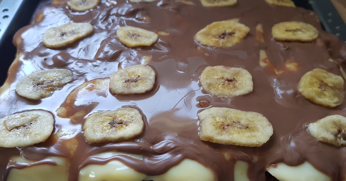 Schoko-Bananenkuchen mit Pudding