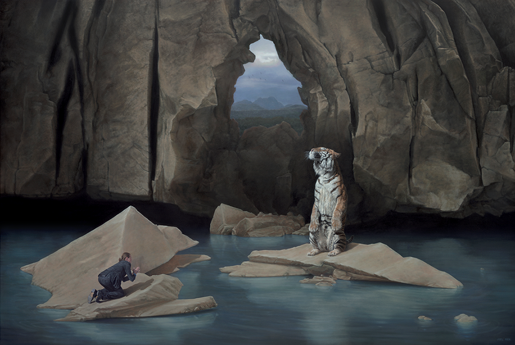 14-The-Other-Side-Joel-Rea-Paintings-of-People-and-Animals-in-Nature-www-designstack-co
