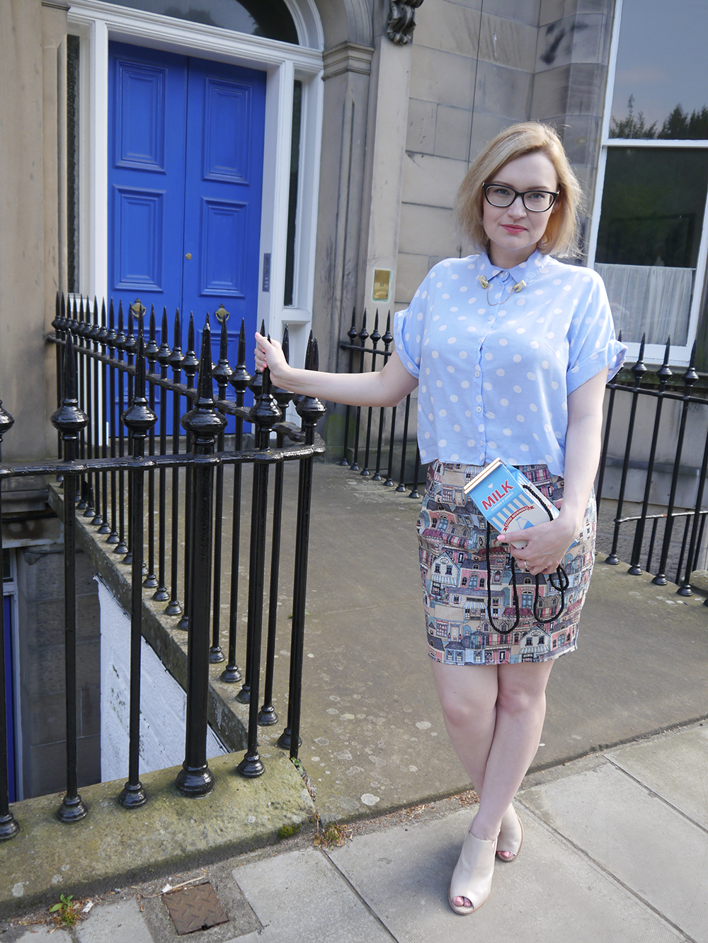 Scottish blogger, Edinburgh blogger, Scottish street style, quirky street style, dressing to a theme, food inspired outfit, pale girl style,