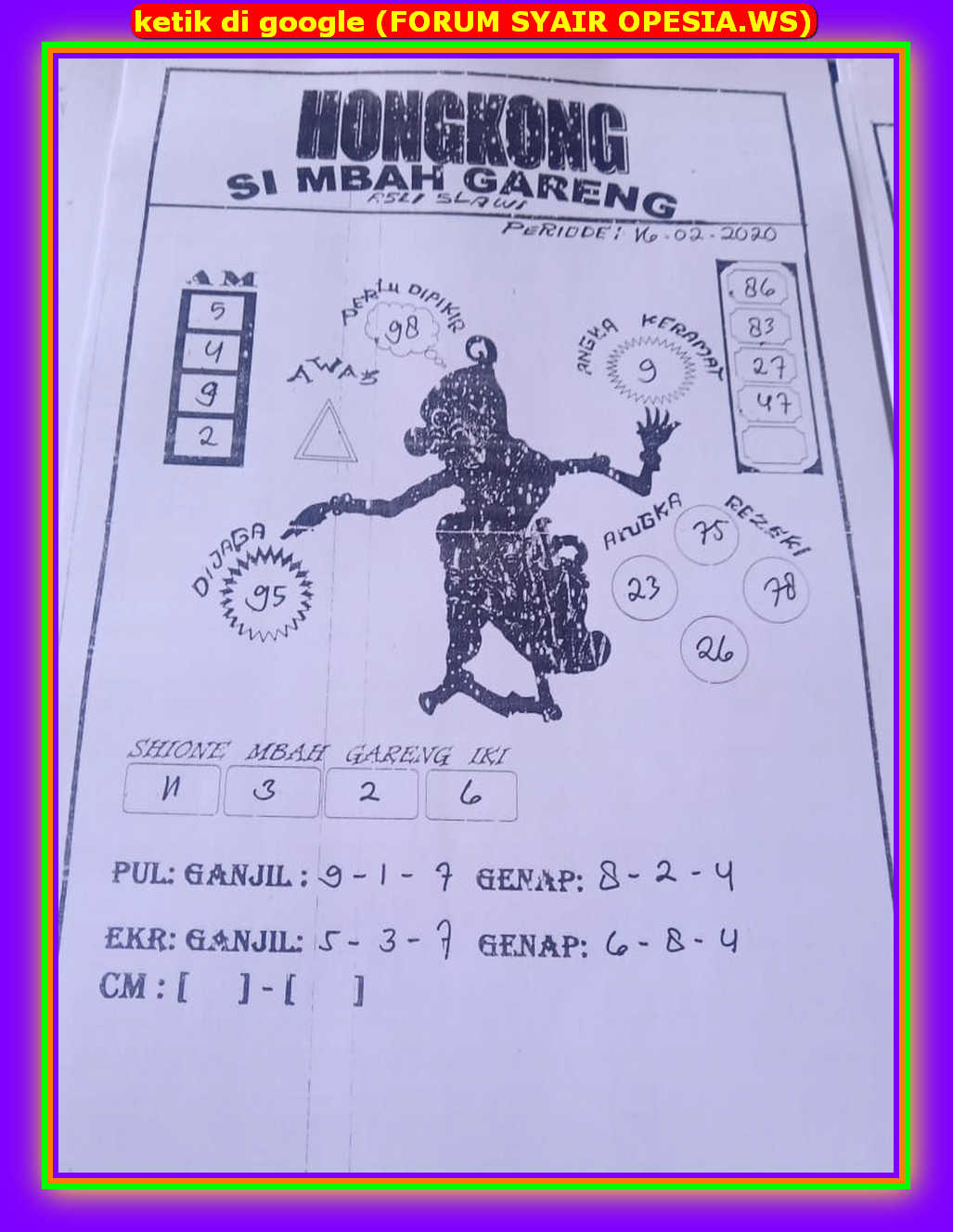 1 New Message Kode Syair Hongkong 16 Februari 2020 Forum Syair Togel Hongkong Singapura Sydney 1 New Message Kode Syair Hongkong 16 Februari 2020 Forum Syair Togel Hongkong Singapura Sydney