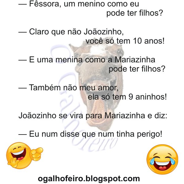 O Galhofeiro . piada . Joãozinho