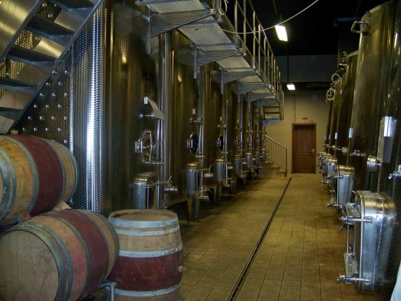 fermentation room at Poliziano winery
