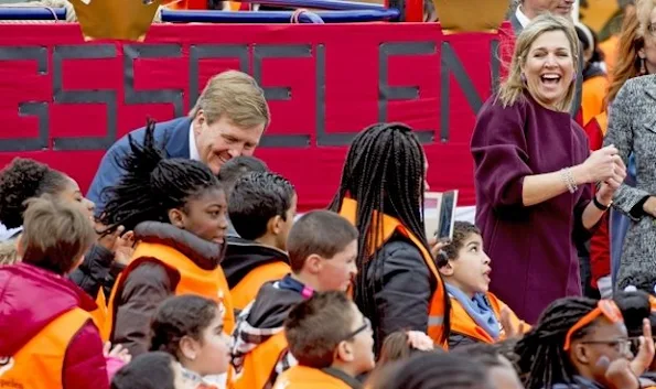  Queen Maxima and King Willem-Alexander of The Netherlands attend the Koningsspelen (King Games) at primary school Drostenburg for children with an disability in Amsterdam