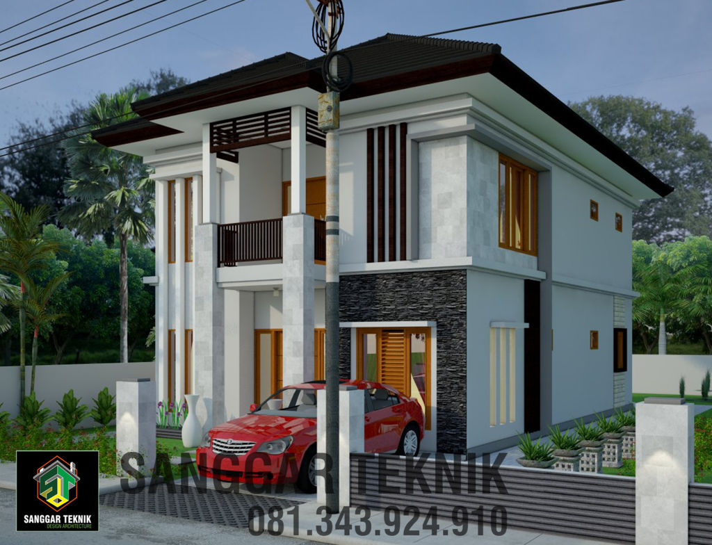 63 Desain  Rumah Minimalis 2  Lantai  Bali Desain  Rumah 