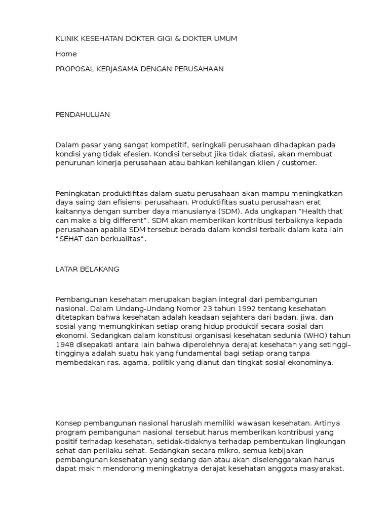 Contoh Proposal Pengadaan Barang Wood Scribd Indo