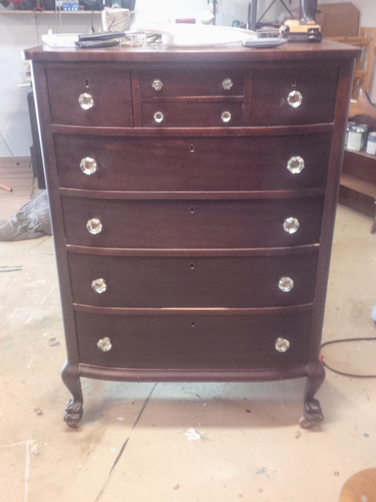 Roots and Wings Furniture Blog No. 105 Antique Navy Blue Chest of Drawers