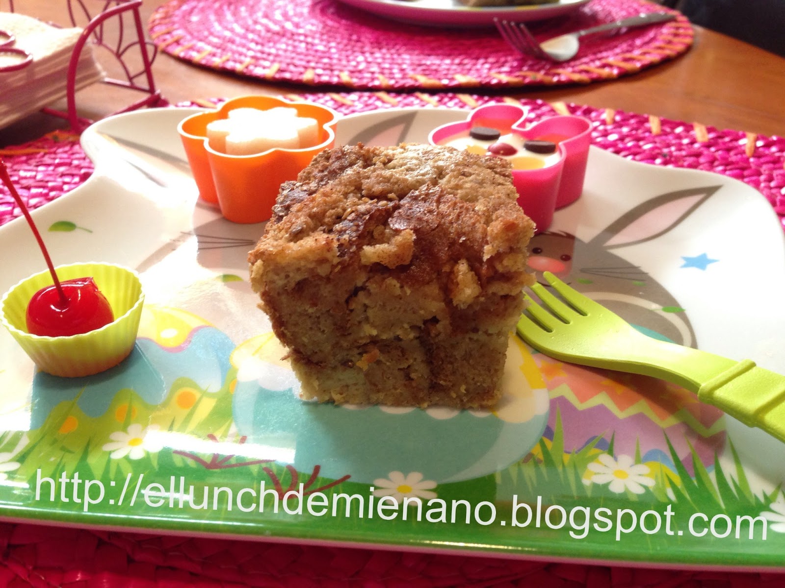 El Lunch de mi Enano Budín de pan francés o French Toast Casserole