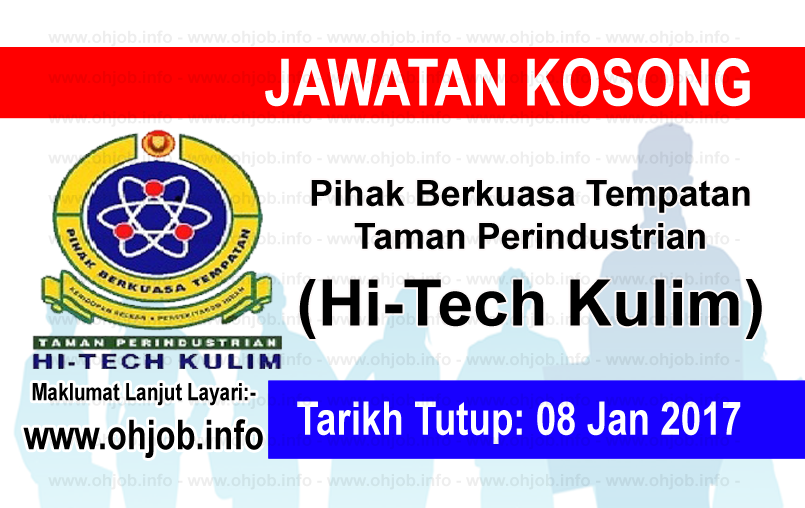 Jawatan Kerja Kosong Pihak Berkuasa Tempatan Taman Perindustrian Hi-Tech Kulim logo www.ohjob.info januari 2017