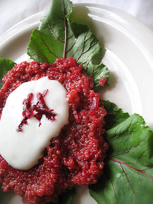 quinoa with beets and spices