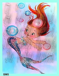 fabric merbaby mermaid bubbles