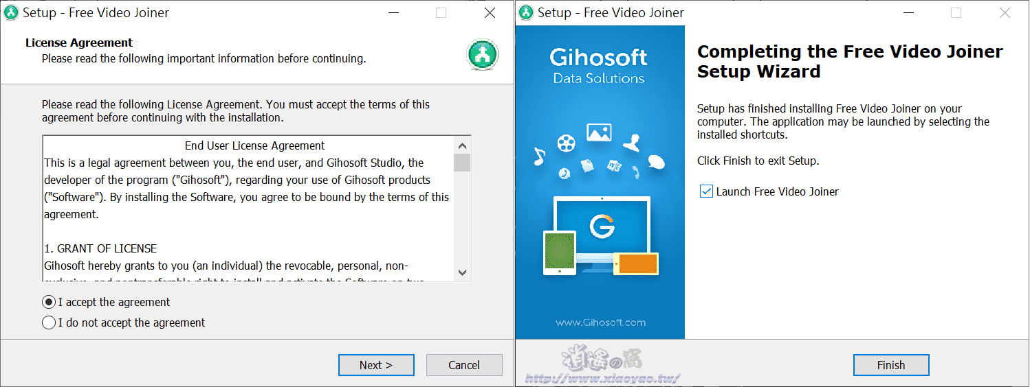 Gihosoft Free Video Joiner 簡單三步驟完成影片合併