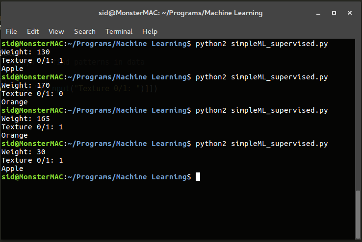 Machine learning using python