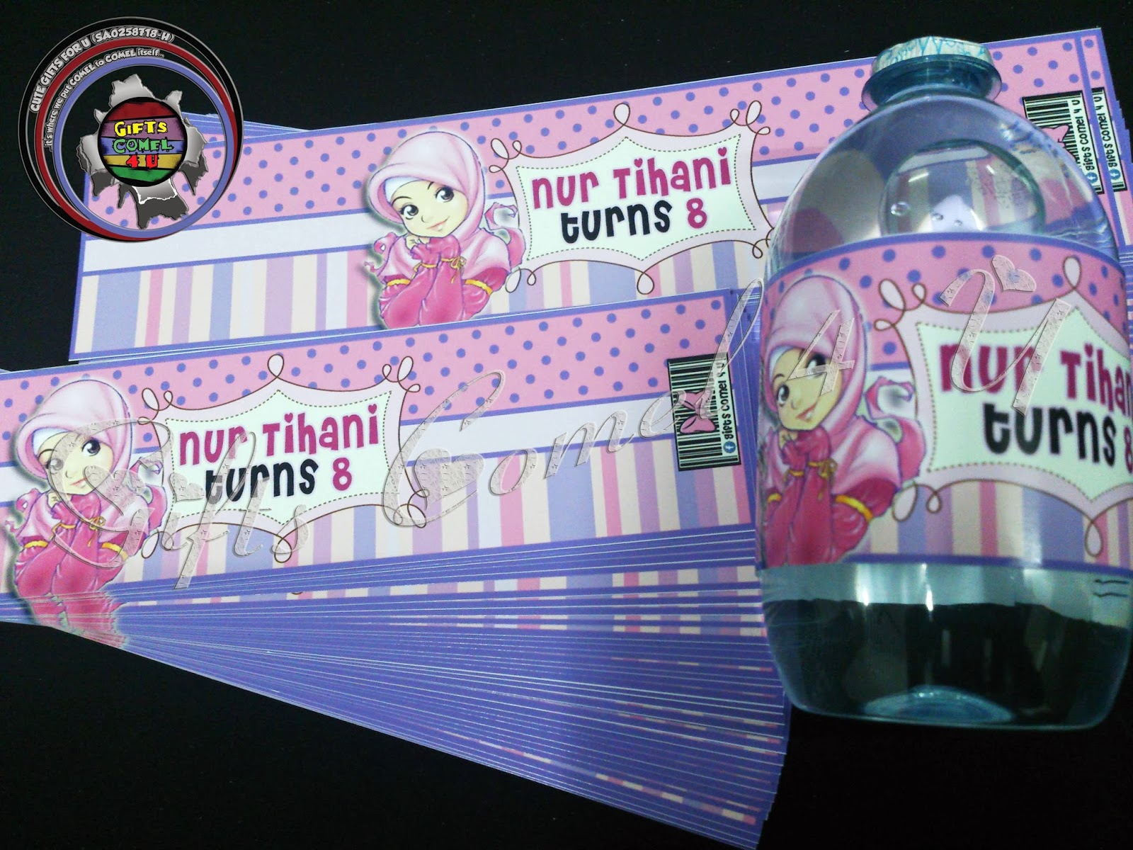 Gifts Comel 4 U: Bottle Label with Personalized Wrapper