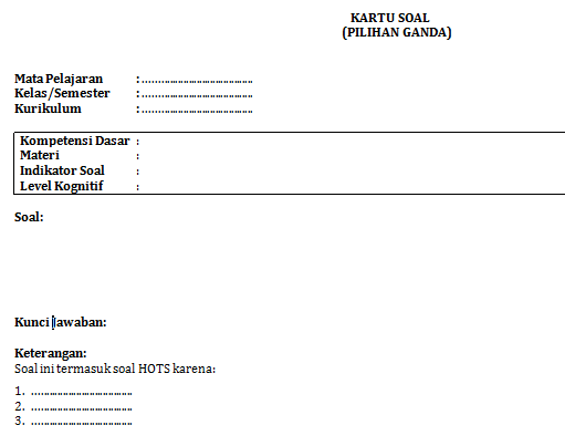 Kisi Kisi Soal Hots Smp Tahun 2018 Info Pendidikan Terbaru