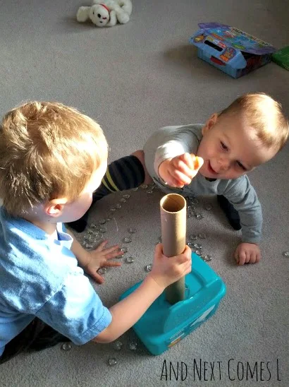 Simple sibling play idea from And Next Comes L