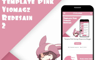Template Pink Viomagz Redesain 2 Responsive Blogger