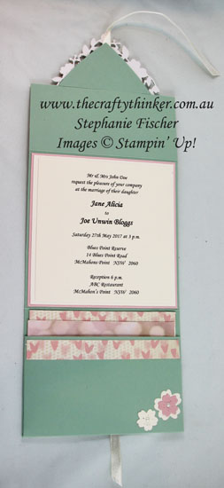 Wedding invitation suite, Bloomin Heart, #thecraftythinker, Stampin Up Australia Demonstrtor, Stephanie Fischer, Sydney NSW