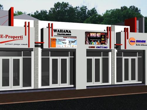 Gambar Rumah Ruko Minimalis 1 Lantai
