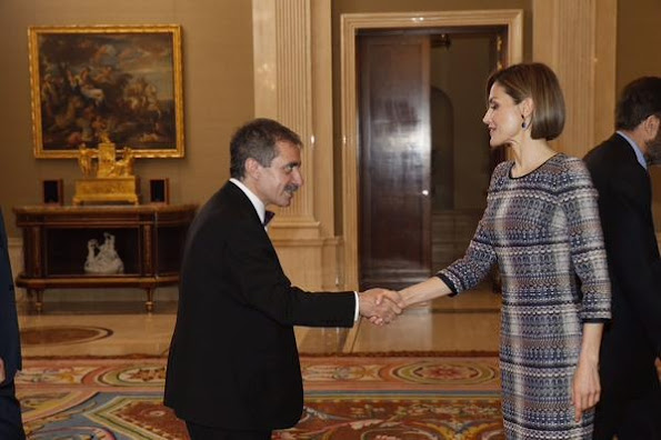 Queen Letizia of Spain attended a audience with the Board of the Royal Association of Friends of the Reina Sofia Museum 