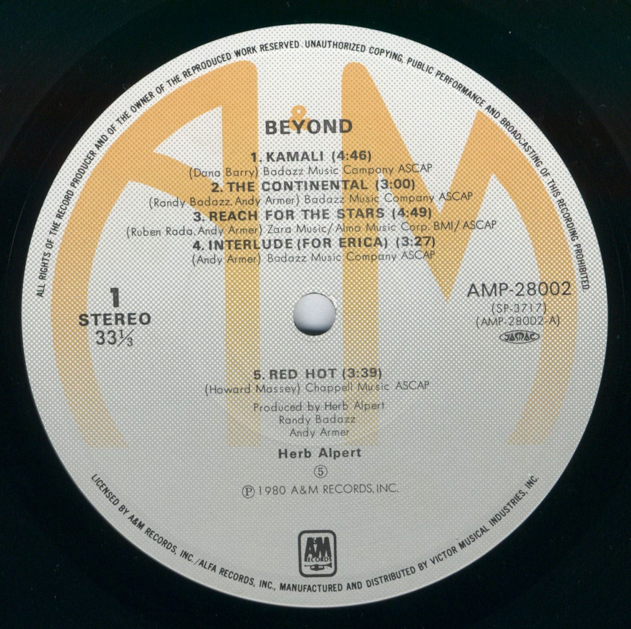 Herb Alpert 1980 Beyond