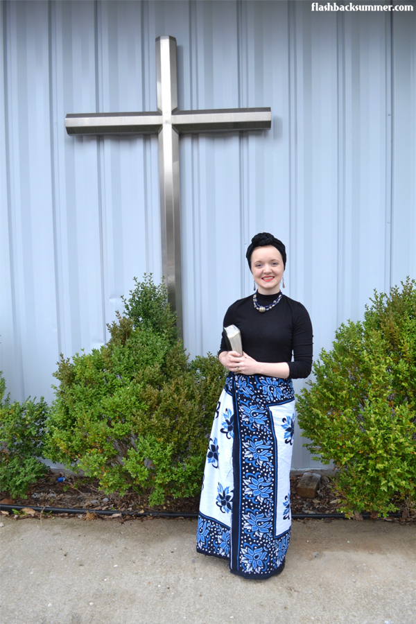 Flashback Summer: This Is My Church Khanga - Tanzania kanga fabric skirt