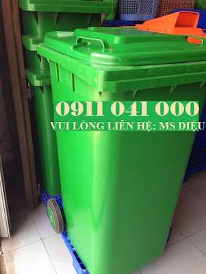 Máy móc công nghiệp: Bán thùng rác nhựa 120 lít , thùng rác  240 lít giá rẻ Thung%2Brac%2Bnhua